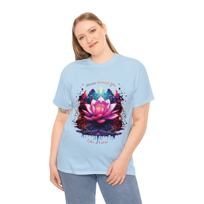 Bloom Like A Lotus Tee, Lotus T-shirt, Flower shirt,