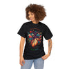 Floral Blooming Heart Shirt, Heart T-shirt, Floral Shirt,