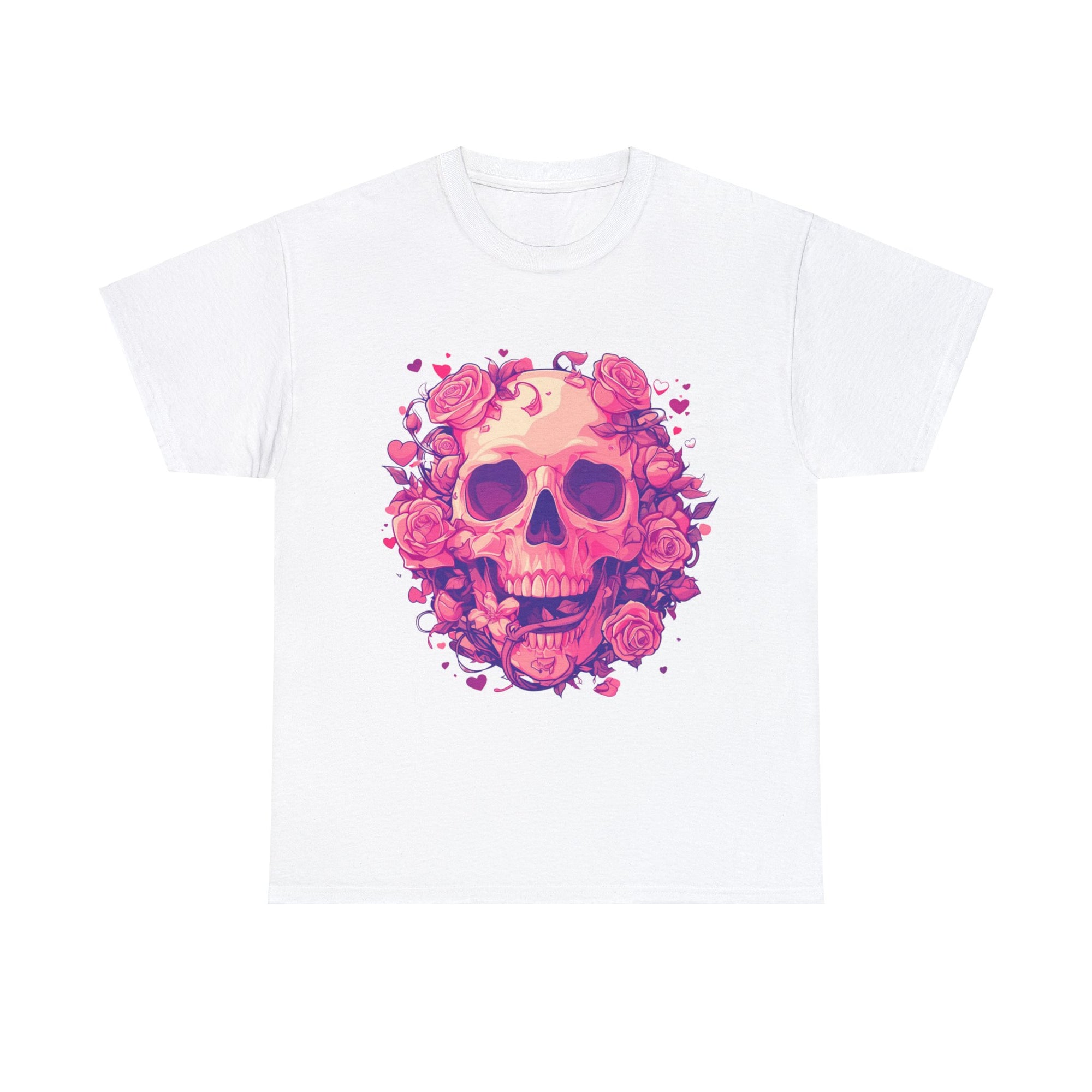 Skull and Roses Tee, Graphic Tee, Roses T-shirt,