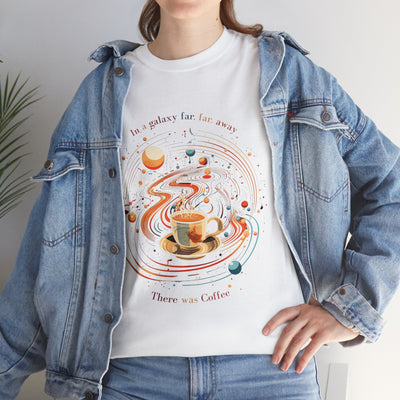 Galactic coffee shirt, graphic T-shirt, galaxy T-shirt, Coffee Shirt