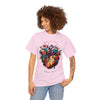 Floral Blooming Heart Shirt, Heart T-shirt, Floral Shirt,