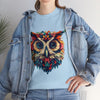 Vivid Owl Feather shirt, Owl Shirt, Graphic Tee