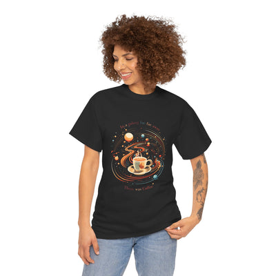 Galactic coffee shirt, graphic T-shirt, galaxy T-shirt, Coffee Shirt
