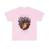 Floral Blooming Heart Shirt, Heart T-shirt, Floral Shirt,