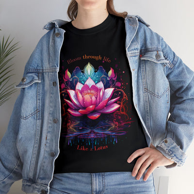 Bloom Like A Lotus Tee, Lotus T-shirt, Flower shirt,