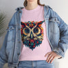 Vivid Owl Feather shirt, Owl Shirt, Graphic Tee