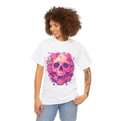 Skull and Roses Tee, Graphic Tee, Roses T-shirt,