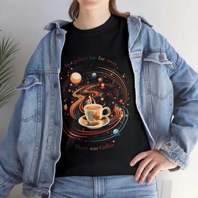 Galactic coffee shirt, graphic T-shirt, galaxy T-shirt, Coffee Shirt