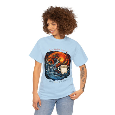 Fire and Water T-shirt, Coffee shirt, Elements shirt, Graphic Tee