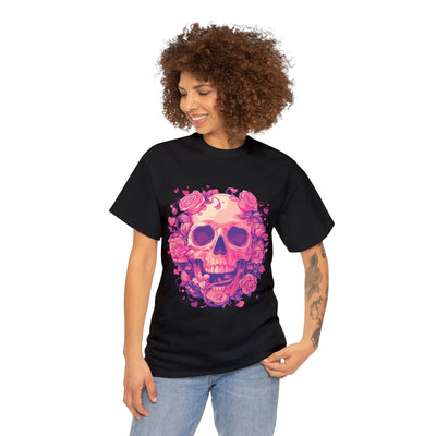 Skull and Roses Tee, Graphic Tee, Roses T-shirt,