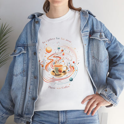 Galactic coffee shirt, graphic T-shirt, galaxy T-shirt, Coffee Shirt
