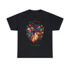 Floral Blooming Heart Shirt, Heart T-shirt, Floral Shirt,