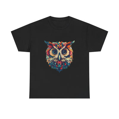 Vivid Owl Feather shirt, Owl Shirt, Graphic Tee