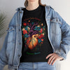 Floral Blooming Heart Shirt, Heart T-shirt, Floral Shirt,